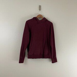 Lululemon Scuba Pullover Hoodie in Heathered Deep Rouge Size 8